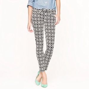J.Crew Geometric shape patterened ankle jeans